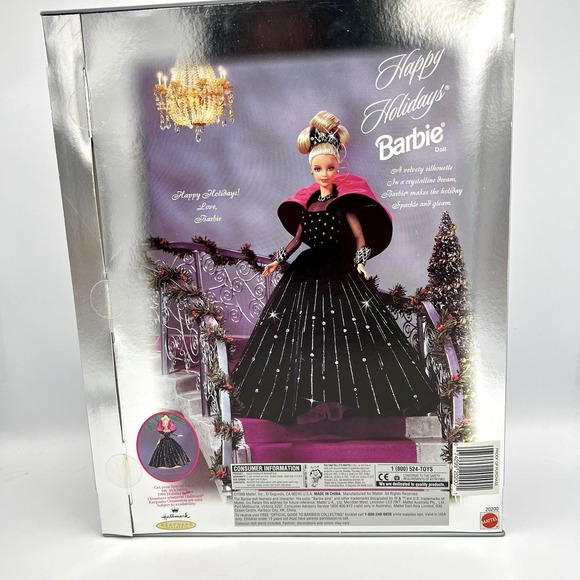 1998 Happy Holidays Barbie Doll Special Edition Rare Misprint On‎ Back - Picture 2 of 2